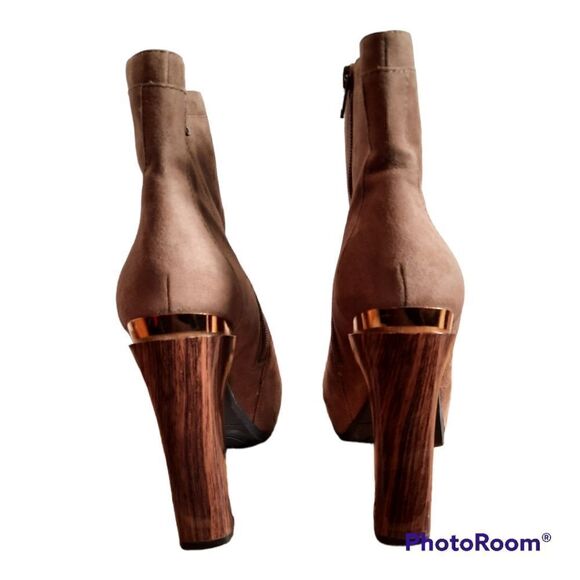 Nine West Avenue Suede Platform Ankle Boots Booties - Picture 4 of 6